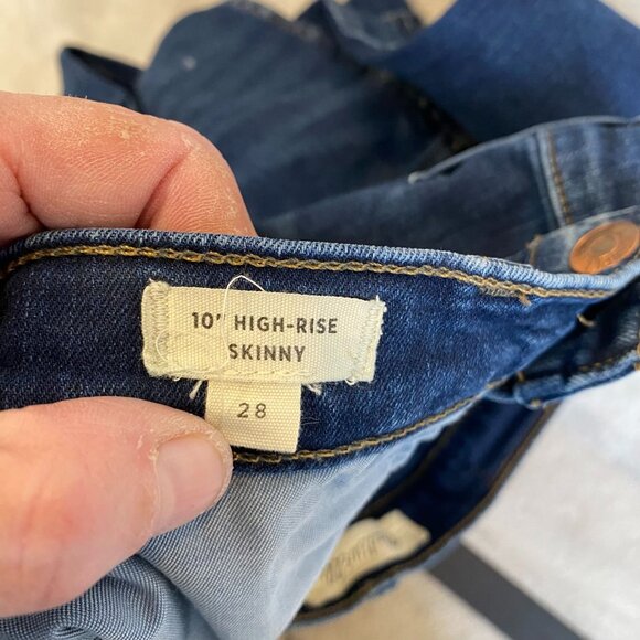 Madewell Women's Jeans Size 28 10" High-Rise Skinny Blue Denim Cotton Blend - Picture 16 of 16